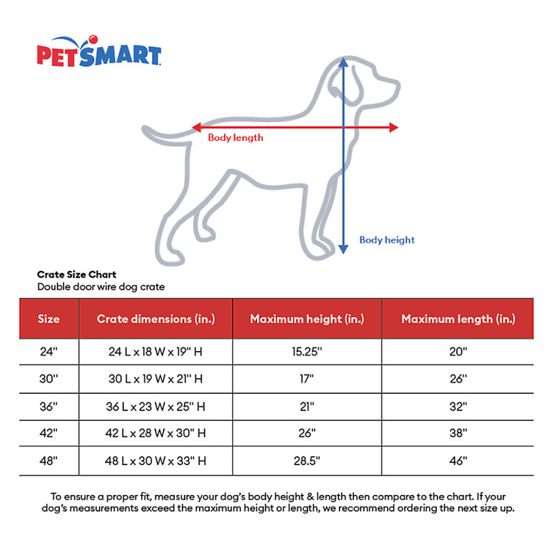 Top Paw® Double Door Folding Wire Dog Crate with Divider Panel