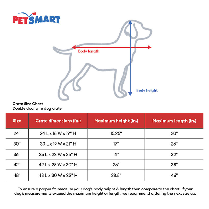 KONG Ultra-Strong Double Door Wire Dog Crate with Divider Panel