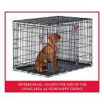 KONG Ultra-Strong Double Door Wire Dog Crate with Divider Panel
