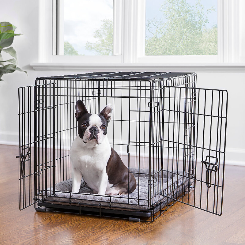 Global Source Double Door Folding Wire Dog Crate with Divider Panel