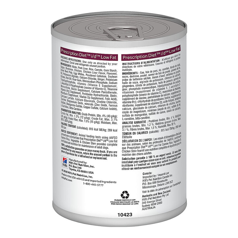 Hill's® Prescription Diet® i/d Low Fat Digestive Care All Life Stage Dog Food - Chicken