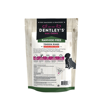 Dentley's® Rawhide-Free Turkey Tendon Rings Dog Chew - 6 Count